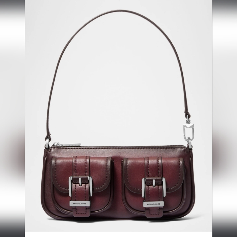 MICHAEL Michael KorsZoe Small Faded Leather Pouchette Shoulder Bag